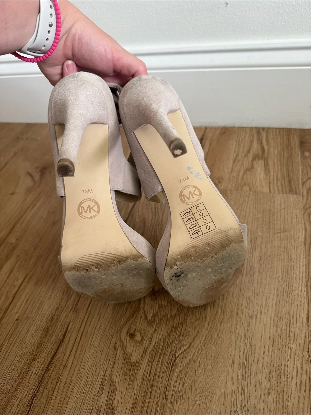 Michael Kors Suede Crossover Heels